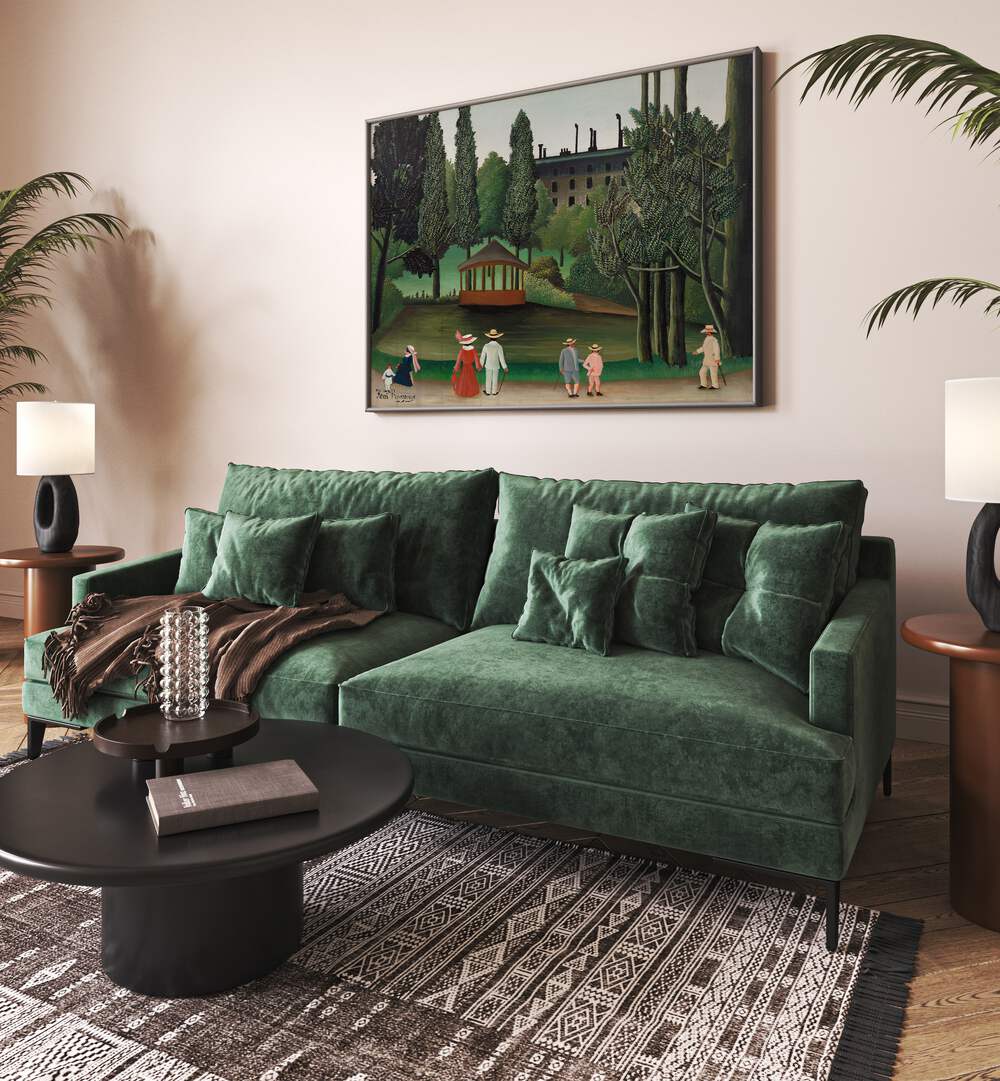 VIEW OF MONTSOURIS PARK , VINTAGE PAINTINGS
