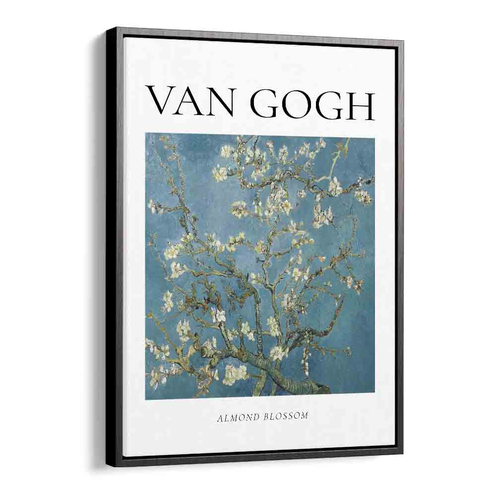 Vincent Van Gogh's Almond Blossoms (1890) Vincent Van Gogh art painting Artwork in Black Floater Frame