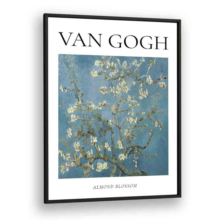 Vincent Van Gogh's Almond Blossoms (1890) Vincent Van Gogh art painting Artwork in Black Plain Frame