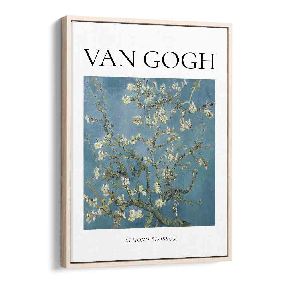 Vincent Van Gogh's Almond Blossoms (1890) Vincent Van Gogh art painting Artwork in Oak Wood Floater Frame