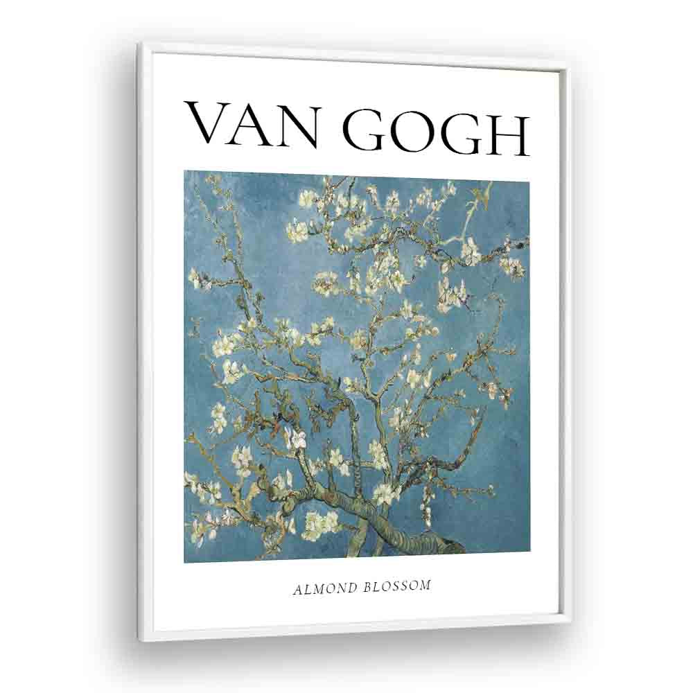 Vincent Van Gogh's Almond Blossoms (1890) Vincent Van Gogh art painting Artwork in White Plain Frame