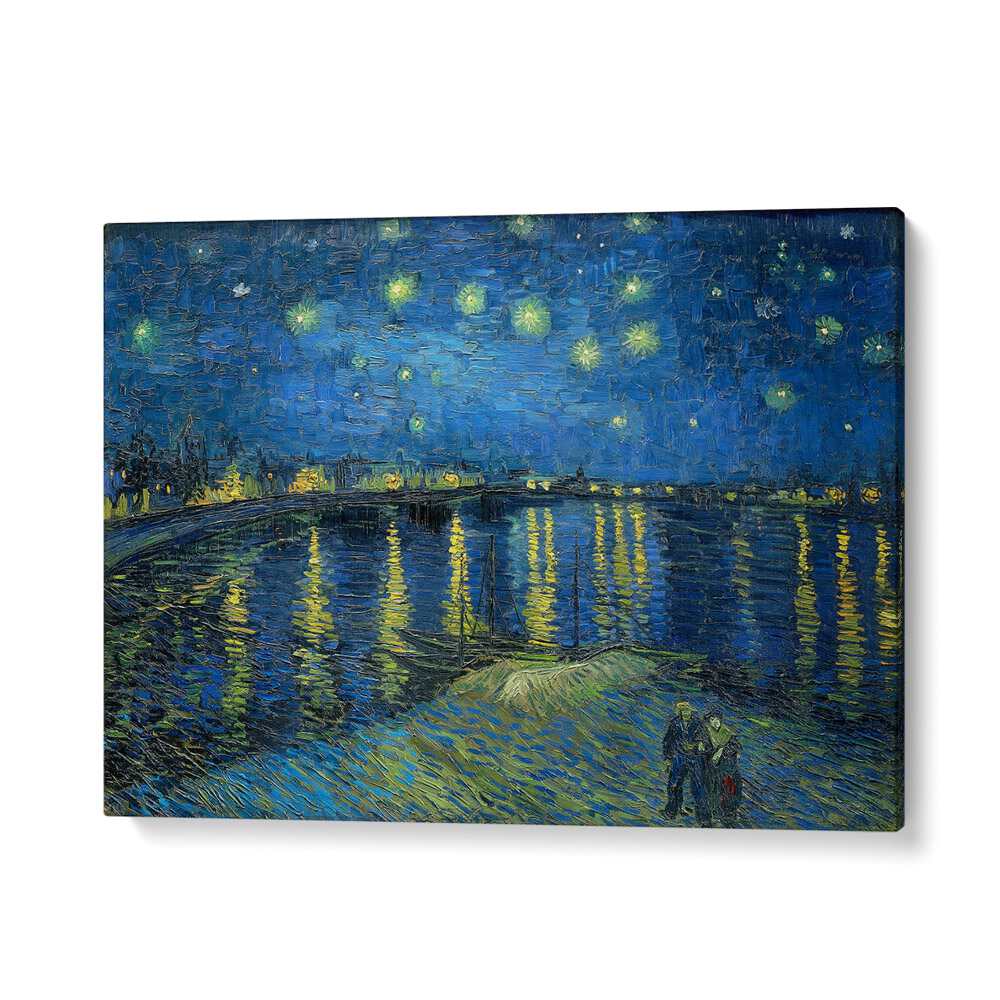 Vincent Van Gogh's Starry Night Over The Rhone (1888) Vincent Van Gogh art painting Artwork in Gallery Wrap