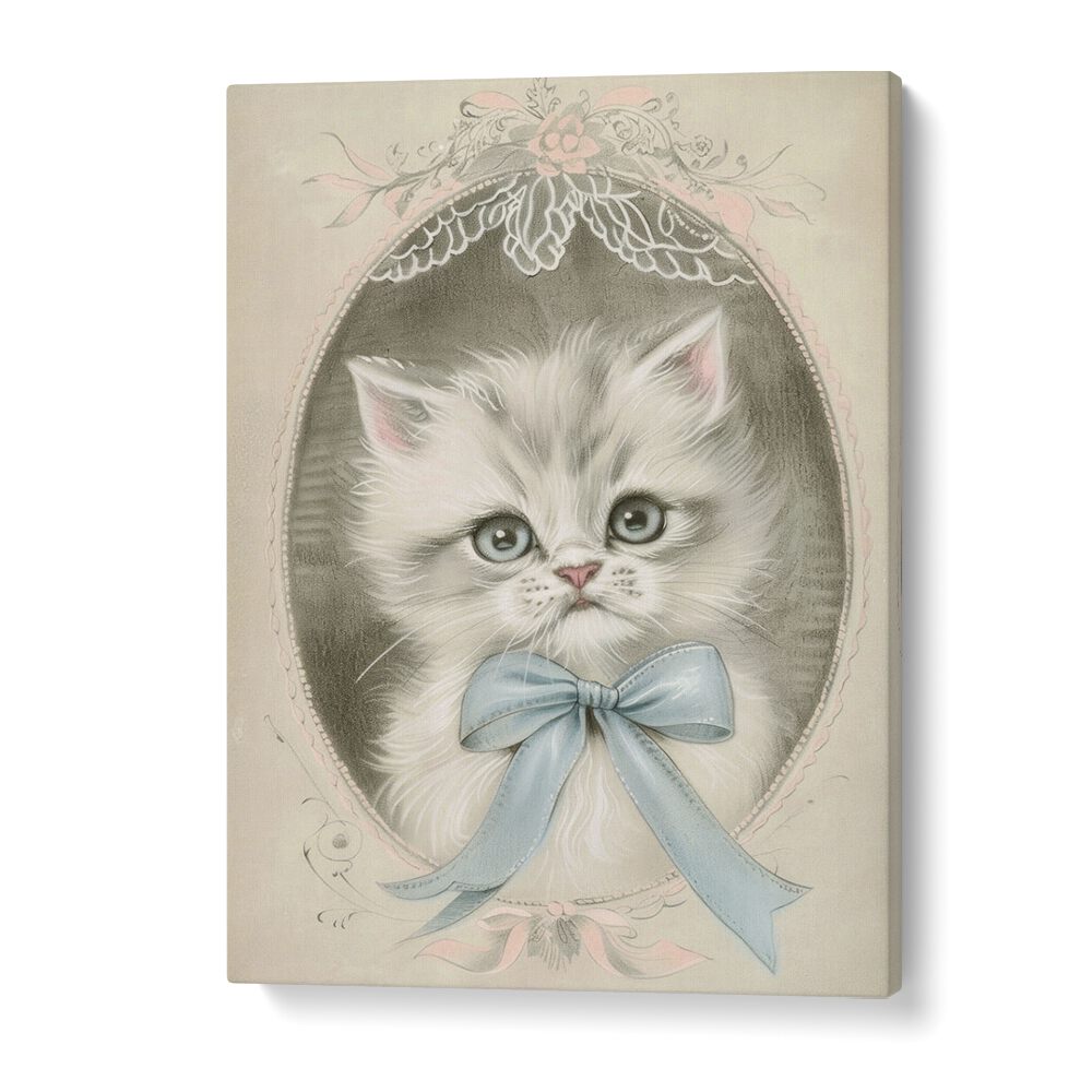 Vintage Kitten Kids Art Artwork in Gallery Wrap
