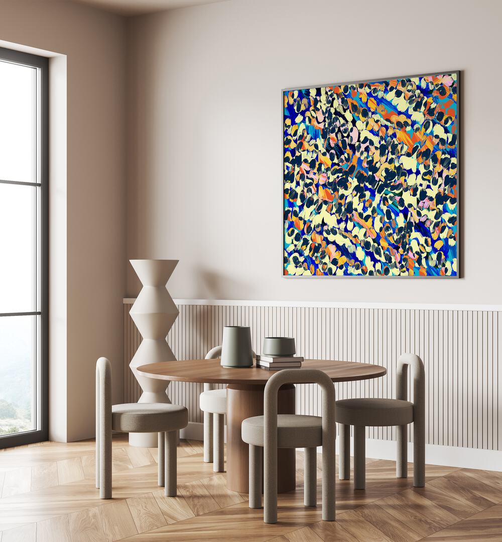 Elevate your space with our VINTAGE COLLAGE, ABSTRACT PAINTINGS featuring vibrant colors and unique textures.