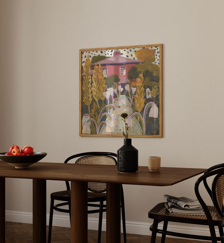 Enchanting GHOST FLOWER GARDEN, LANDSCAPE PAINTINGS by Eleanor Baker, perfect for enhancing any room's atmosphere.