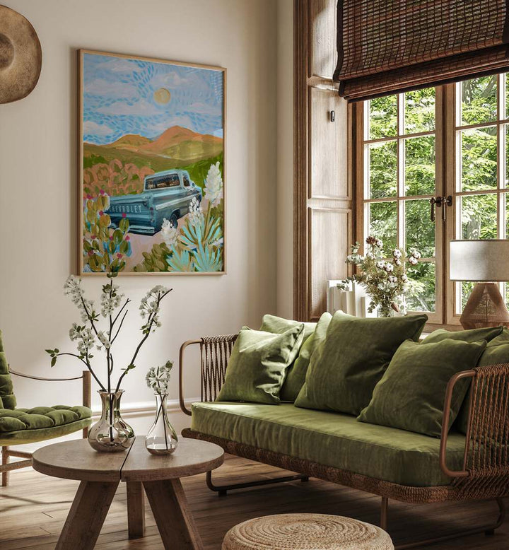 VINTAGE TRUCK , LANDSCAPE PAINTINGS