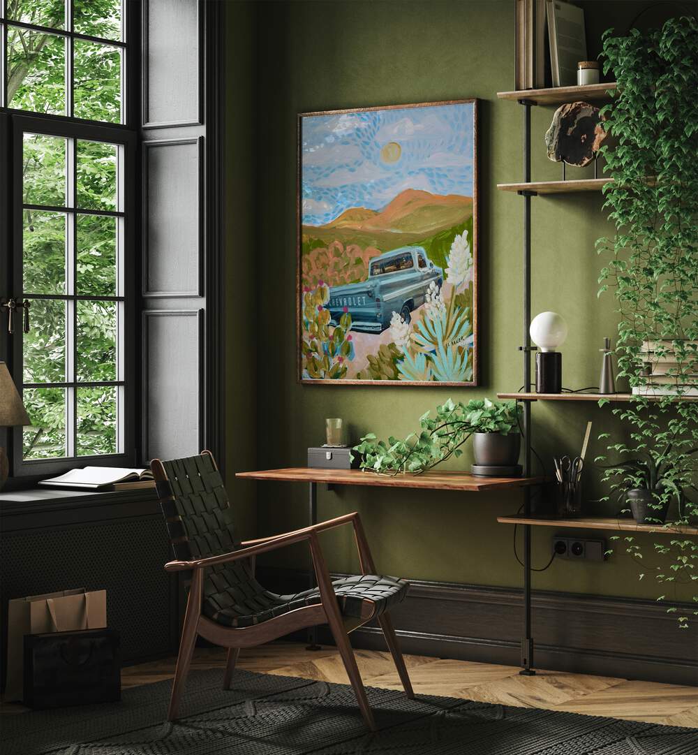 VINTAGE TRUCK , LANDSCAPE PAINTINGS
