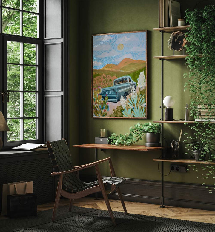 VINTAGE TRUCK , LANDSCAPE PAINTINGS
