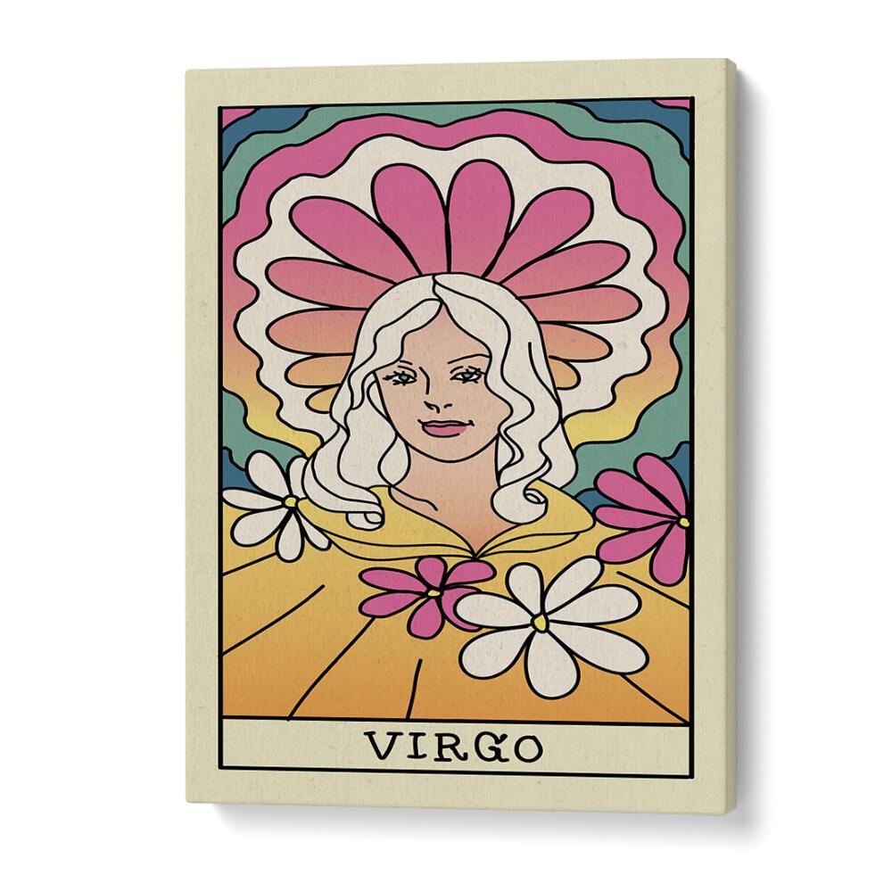 Virgo Zodiac & Tarot Art Artwork in Gallery Wrap