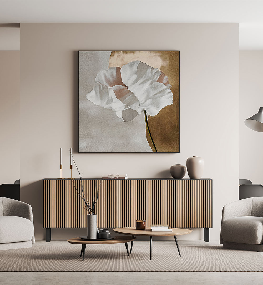 VIRTUOUS I , FLORAL FLOWER PAINTINGS