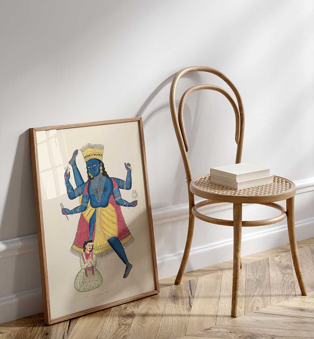 VISHNU AS VAMANA , INDIAN ART PAINTINGS