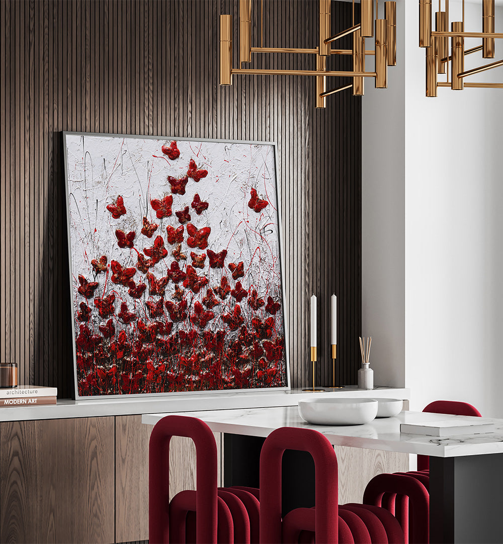 VOLANO FARFALLE , FLORAL FLOWER PAINTINGS