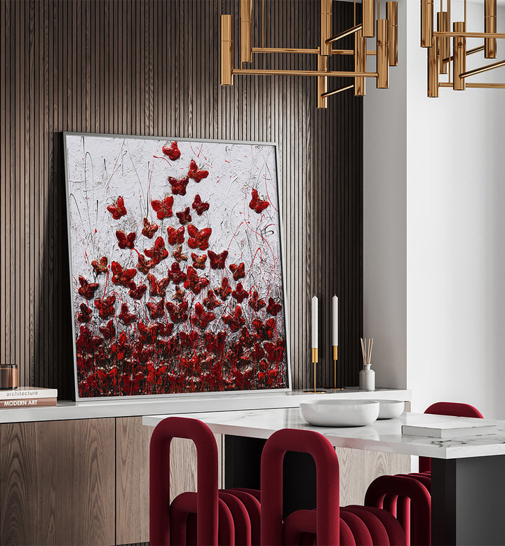 VOLANO FARFALLE , FLORAL FLOWER PAINTINGS