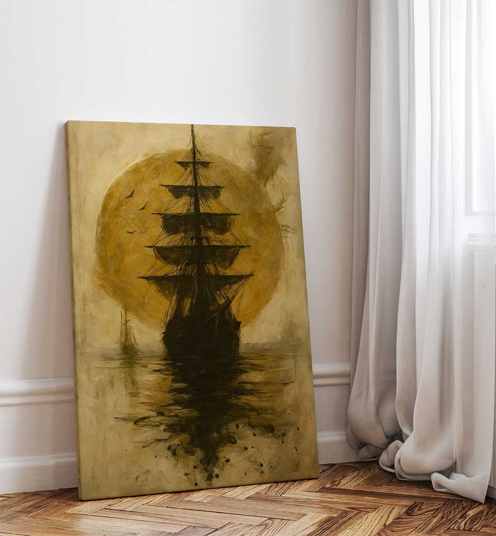 VOYAGE AT DUSK , EXPRESSIONISM PAINTINGS