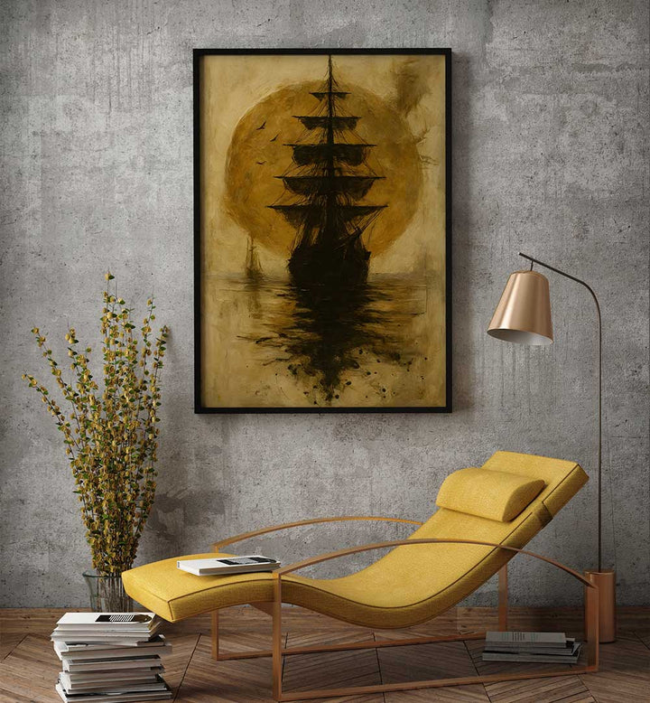 VOYAGE AT DUSK , EXPRESSIONISM PAINTINGS