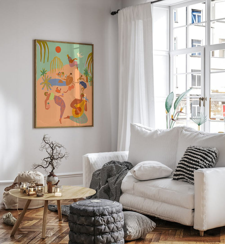 Colorful wall art titled "VACATION, PORTRAITS" by Arty Guava brings creativity and wanderlust to any space.
