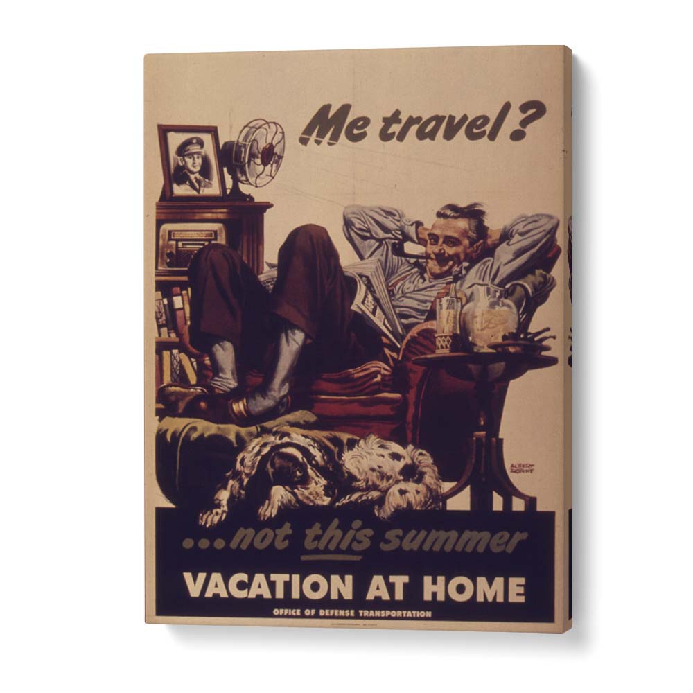 Vacation at Home  Retro Travel Posters in Gallery Wrap