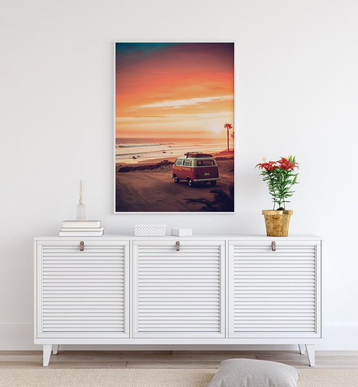 VAN SUNSET , CAR POSTERS