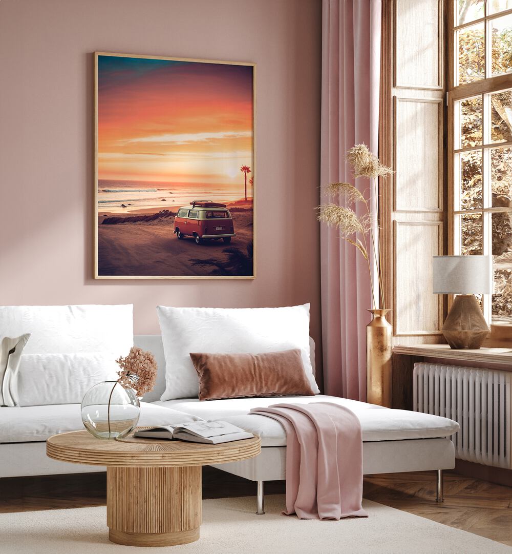 VAN SUNSET , CAR POSTERS