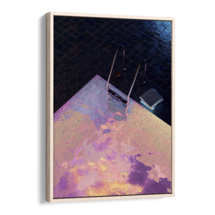 Vapor Pool I By Cosmo Zach Surreal Art Prints Surrealism in Oak Wood Floater Frame