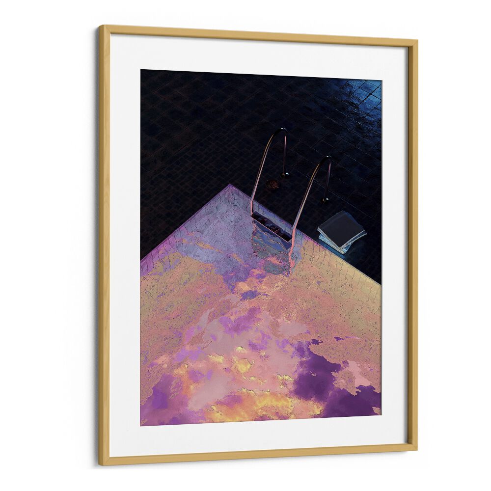 Vapor Pool I By Cosmo Zach Surreal Art Prints Surrealism in Oak Wood Frame With Mount