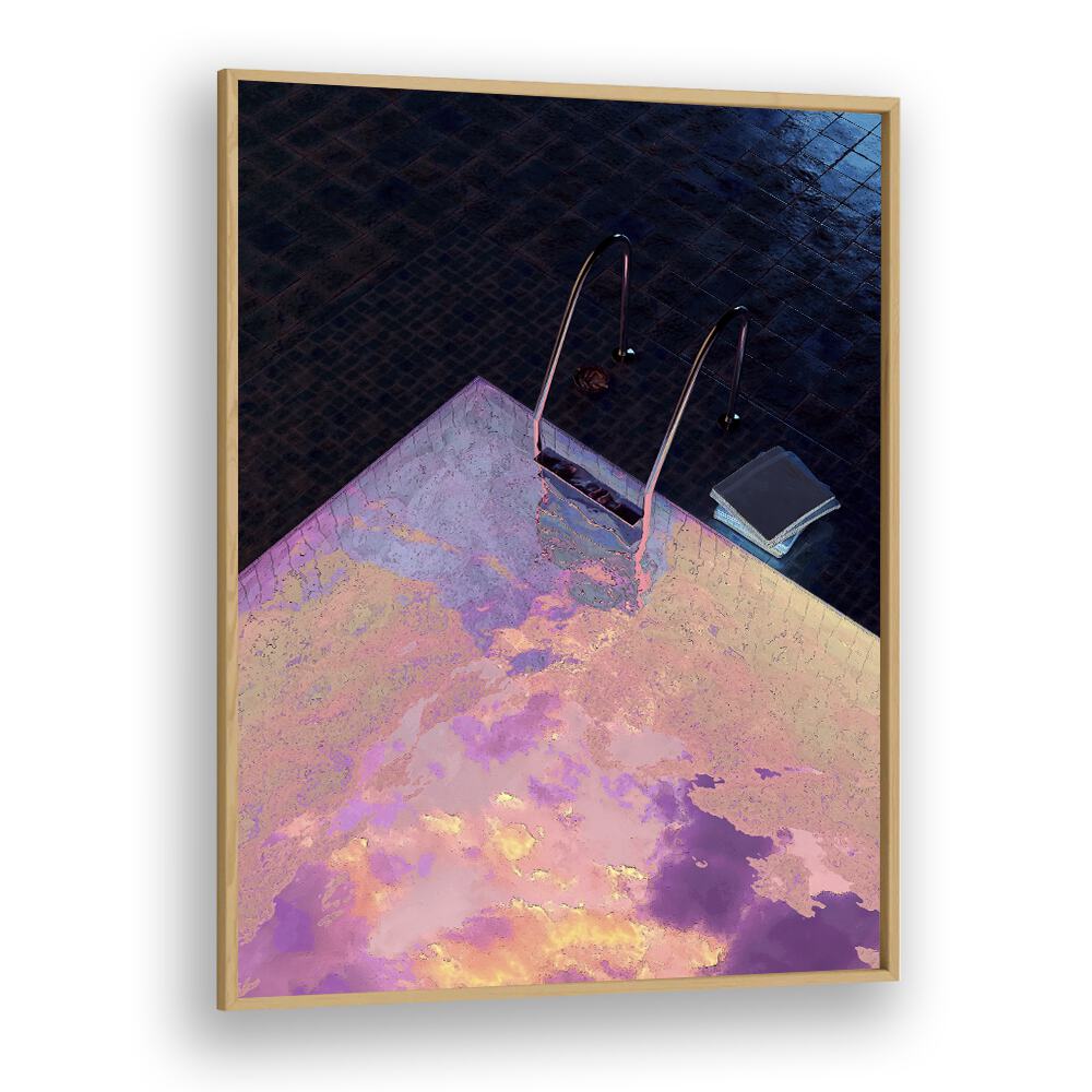 Vapor Pool I By Cosmo Zach Surreal Art Prints Surrealism in Oak Wood Plain Frame