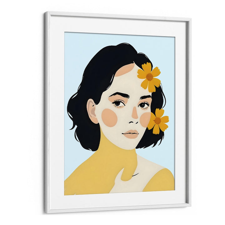 Variegated Human By Uma Gokhale Art Prints in White Frame With Mount