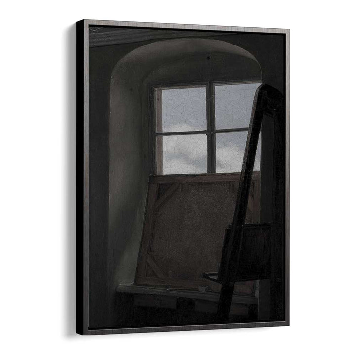 Veiled View Gothic Wall Art Prints in Black Floater Frame