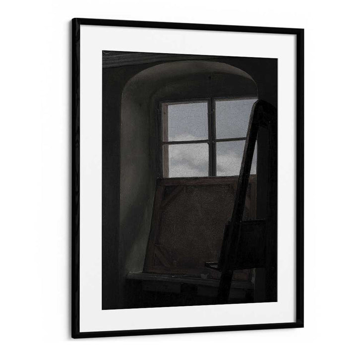 Veiled View Gothic Wall Art Prints in Black Frame With Mount