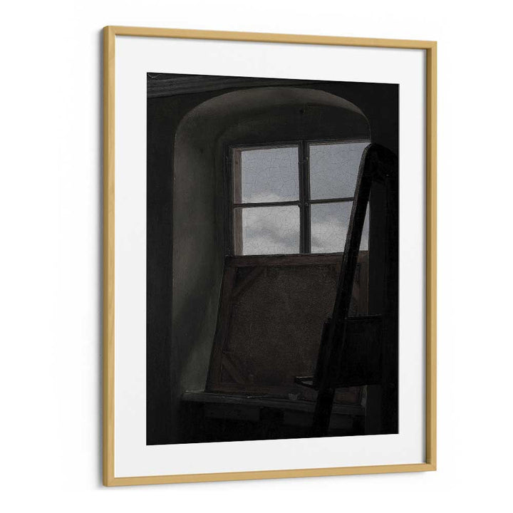 Veiled View Gothic Wall Art Prints in Oak Wood Frame With Mount