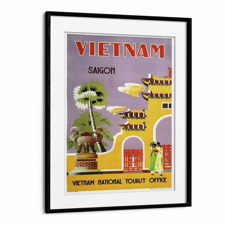 Vietnam National Tourist Office  Vintage Travel Posters in Black Frame With Mount