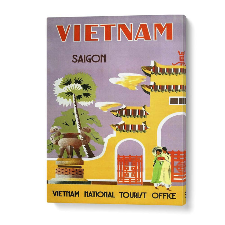 Vietnam National Tourist Office  Vintage Travel Posters in Gallery Wrap