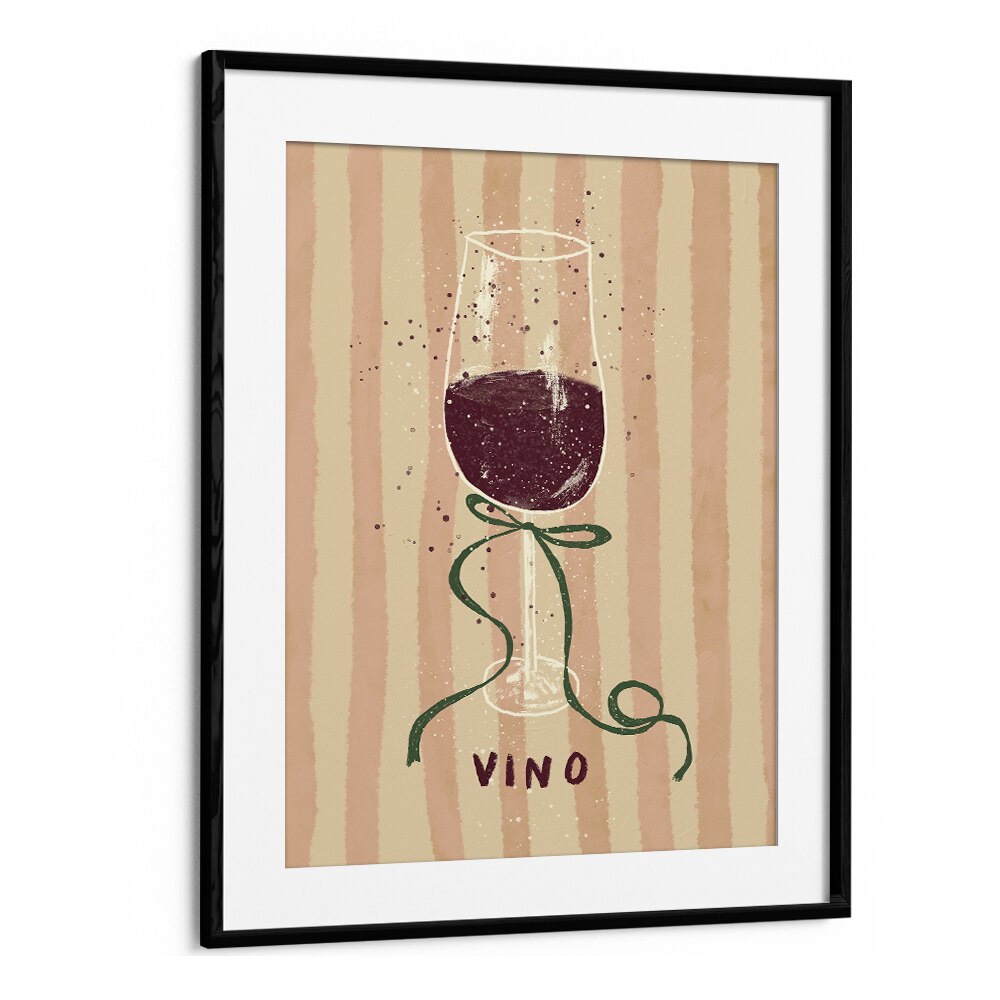 Vino by Studio Dolci Kitchen Posters in Black Frame With Mount