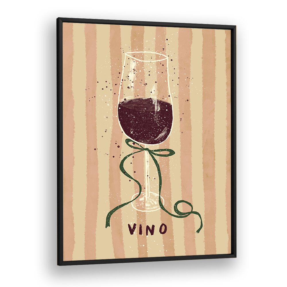 Vino by Studio Dolci Kitchen Posters in Black Plain Frame