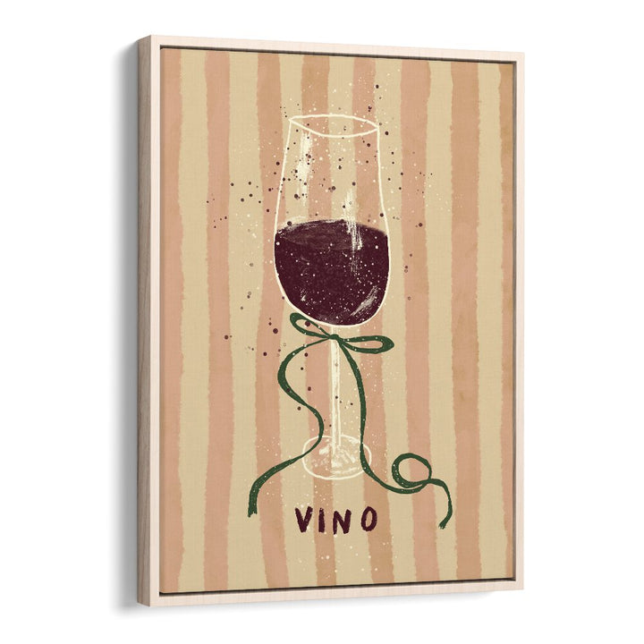 Vino by Studio Dolci Kitchen Posters in Oak Wood Floater Frame