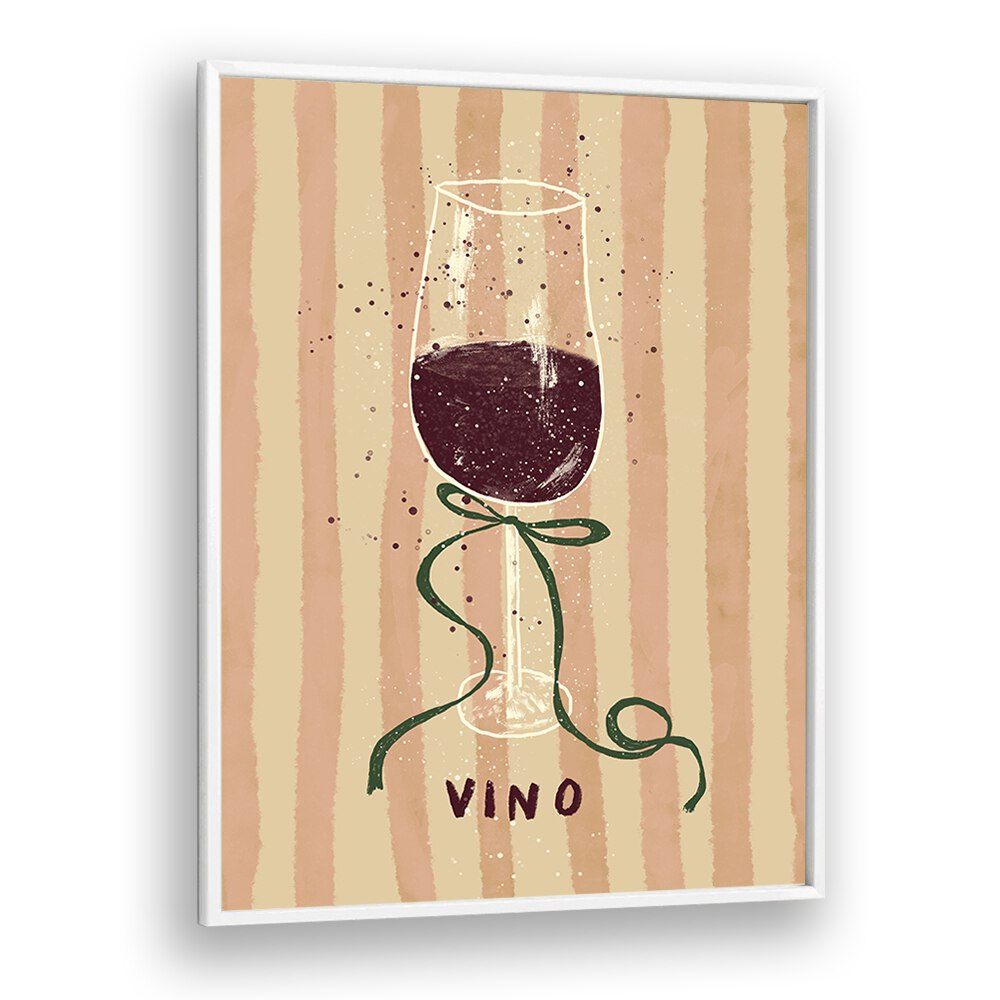 Vino by Studio Dolci Kitchen Posters in White Plain Frame