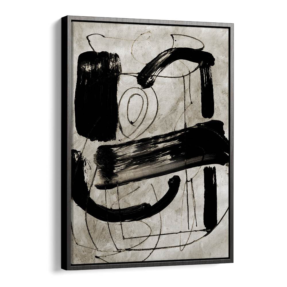 Vintage Abstract By Dan Hobday Abstract Art Abstract Paintings in Black Floater Frame