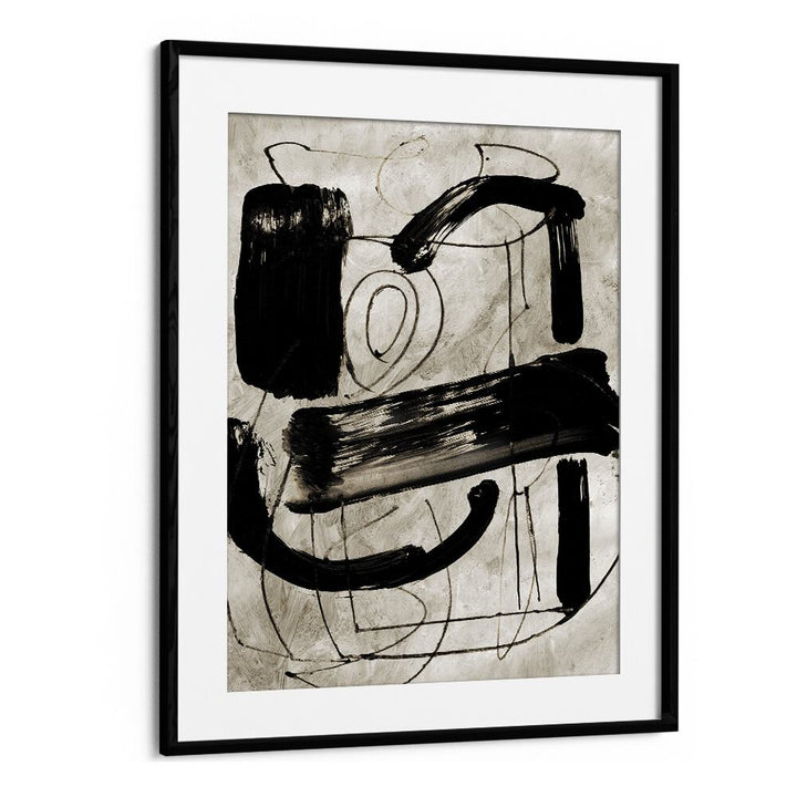 Vintage Abstract By Dan Hobday Abstract Art Abstract Paintings in Black Frame With Mount