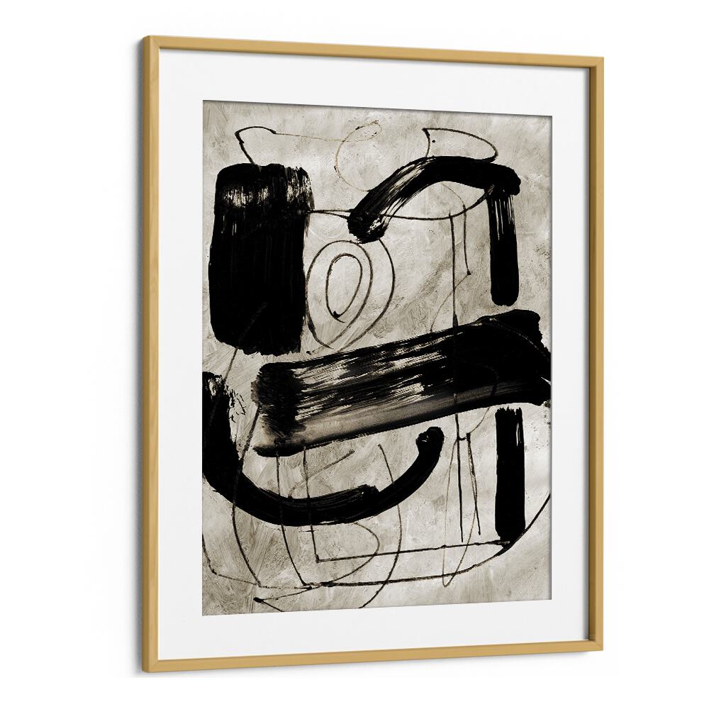 Vintage Abstract By Dan Hobday Abstract Art Abstract Paintings in Oak Wood Frame With Mount