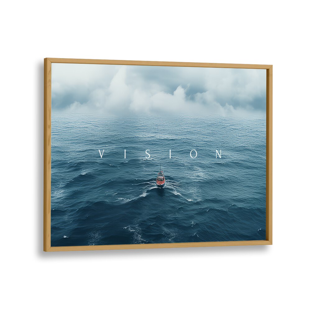 Stylish VISION, QUOTES poster in oak frame, perfect for inspiring creativity and motivation in any space.