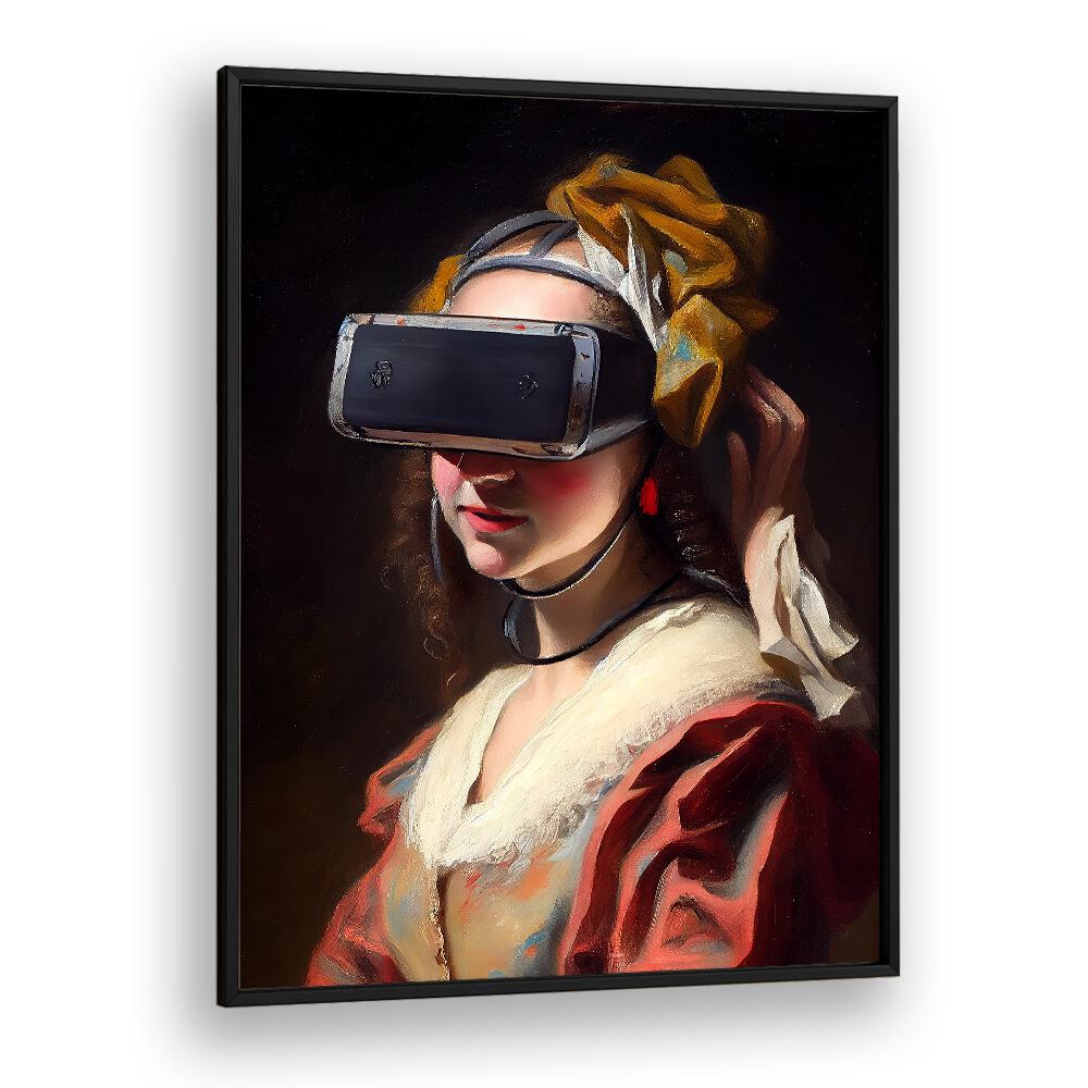 Vr Experience Altered Art Prints in Black Plain Frame