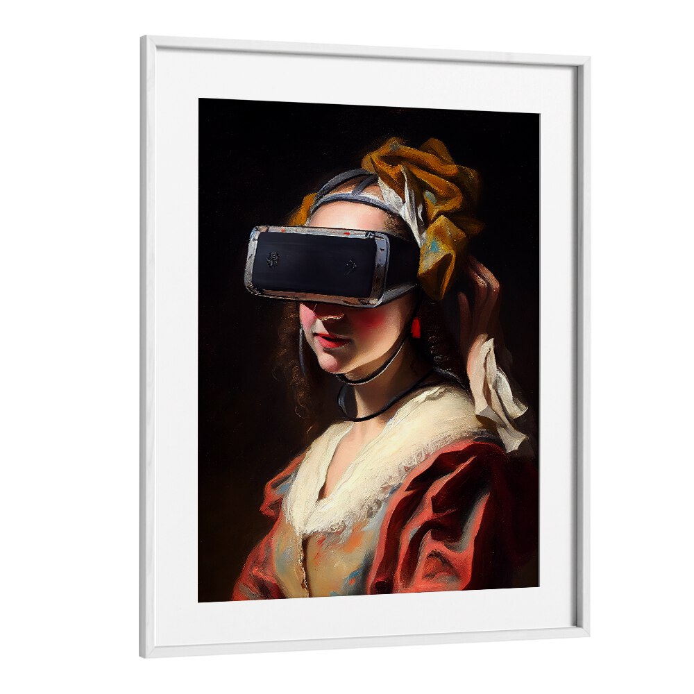 Vr Experience Altered Art Prints in White Frame With Mount