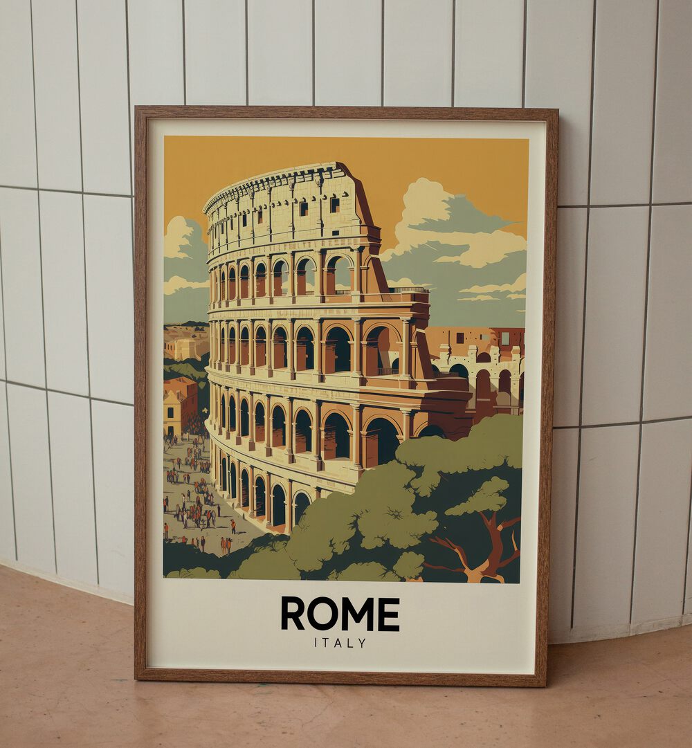 rome-italy III travel posters Artwork IV placed on a Wall 