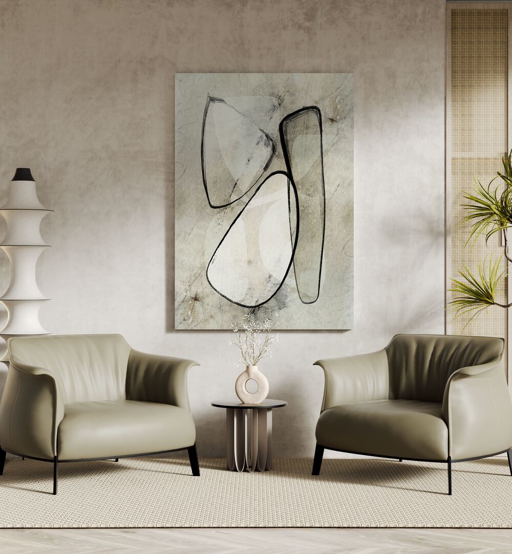 Transform your space with WAITING, ABSTRACT PAINTINGS, blending emotion and artistry in vibrant colors and forms.