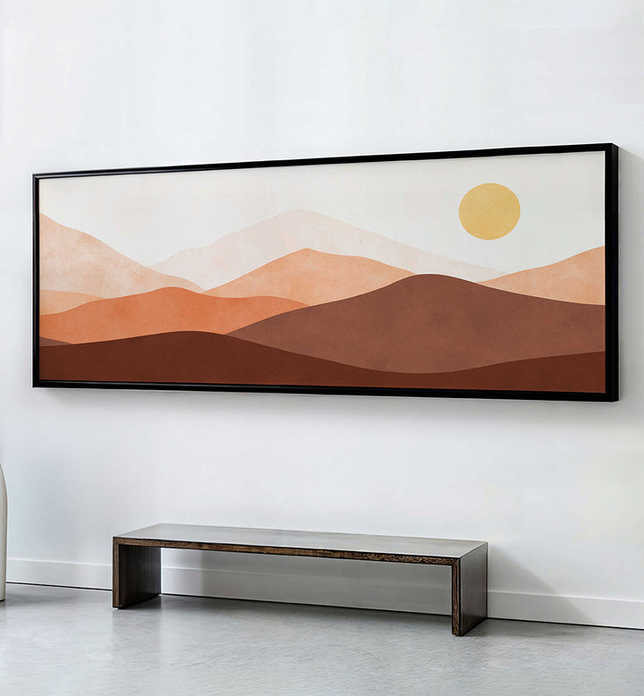 WARM DESERT LANDSCAPE , PANORAMIC ART