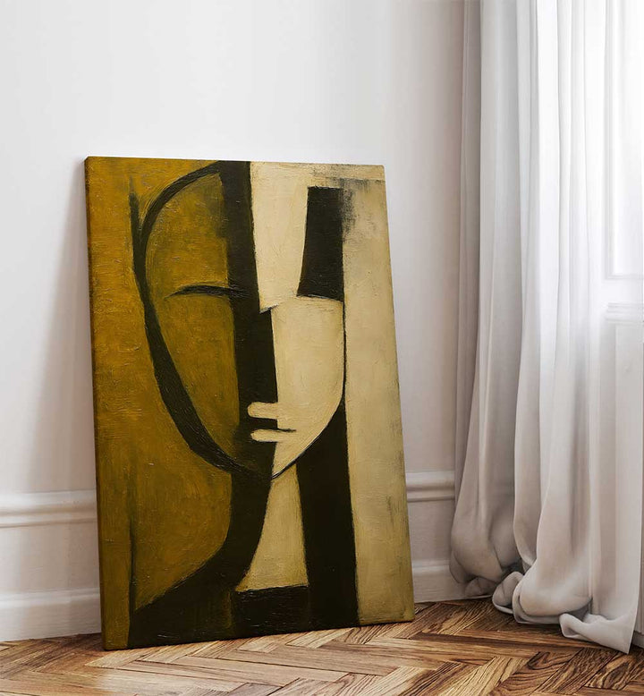 WATCHER BEHIND THE PILLAR , EXPRESSIONISM PAINTINGS