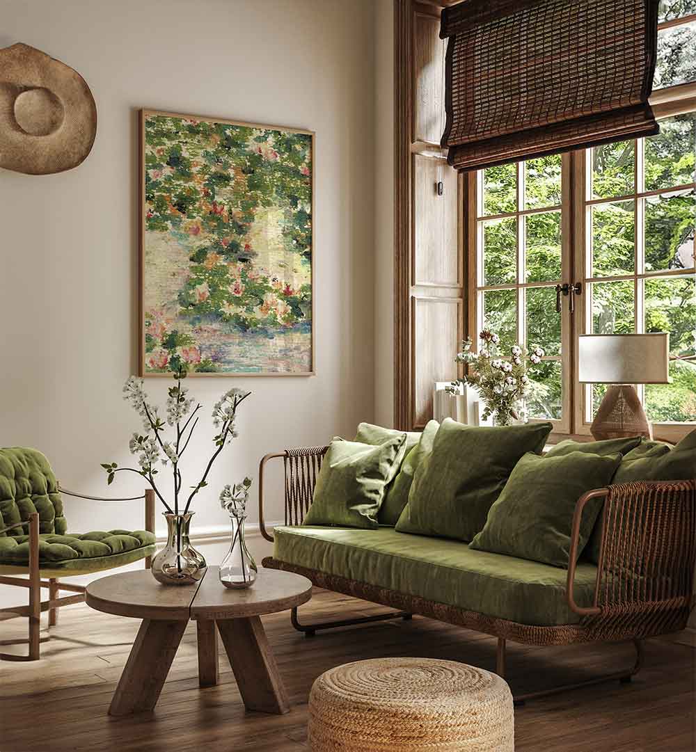 WATER LILIES , FLORAL FLOWER PAINTINGS