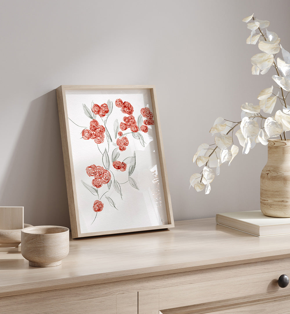 WATERCOLOR RED FLOWERS
