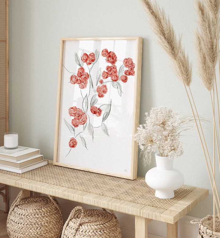 WATERCOLOR RED FLOWERS