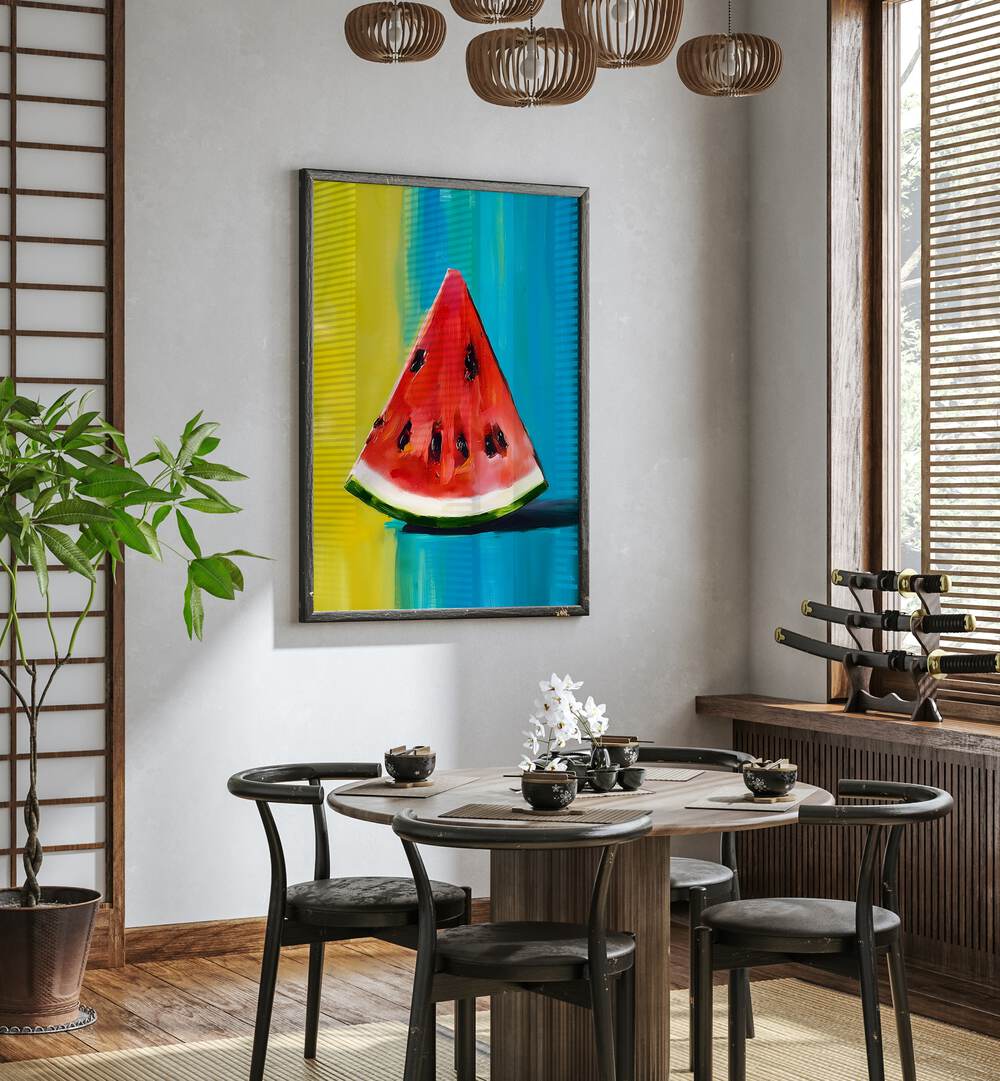 Vibrant WATERMELON SLICE, KITCHEN POSTERS by Andreas Magnusson brighten your culinary space with artistic flair.